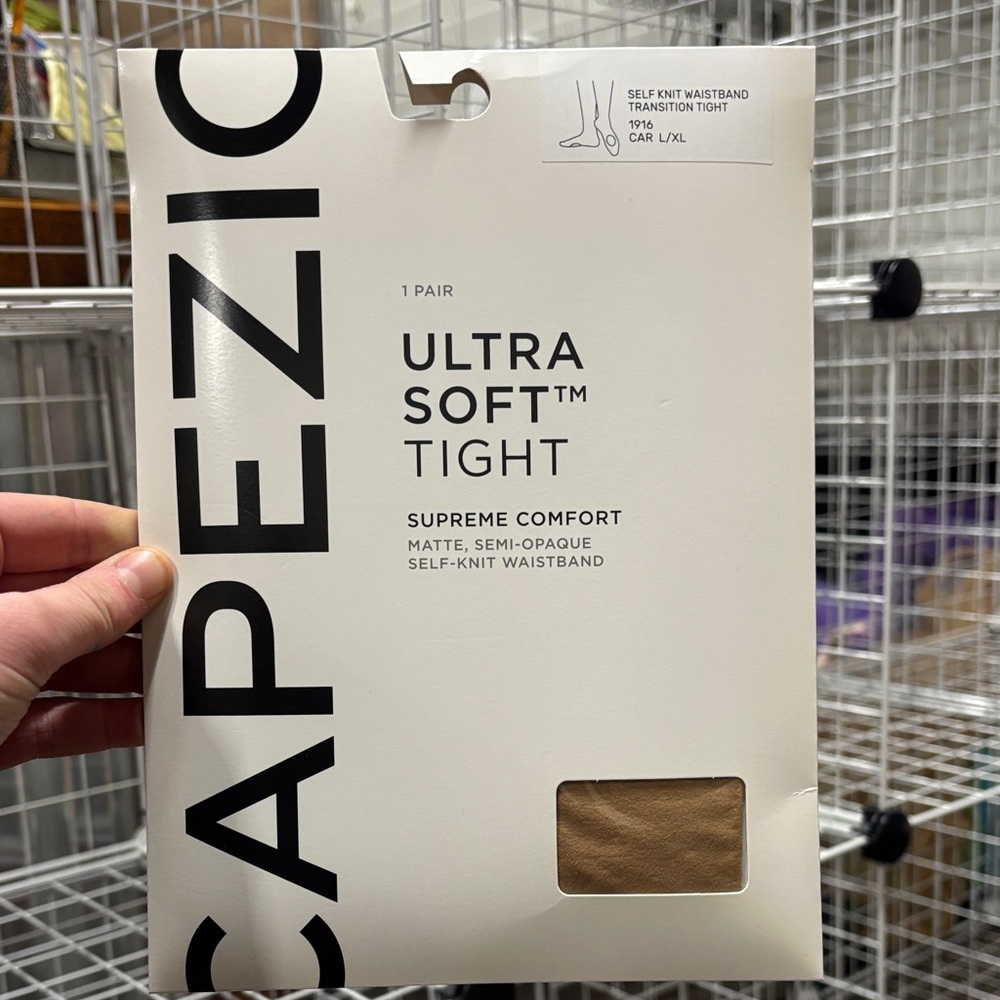 Capezio Adult transition Ultra Soft Tights in CARMEL (Tan) - convertible